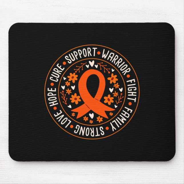 Fight Family Strong Love Hope Cure Support Leukemi Mouse Pad (Front)