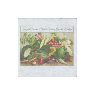 Fight Fascism, Plant a Victory Garden Stone Magnet