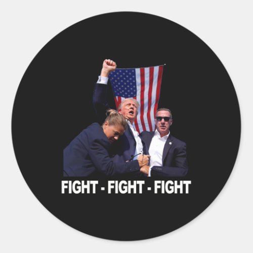Fight _fight_ Fight 2024 1  Classic Round Sticker