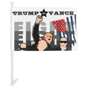 FIGHT FIGHT FIGHT FOR AMERICA CAR FLAG