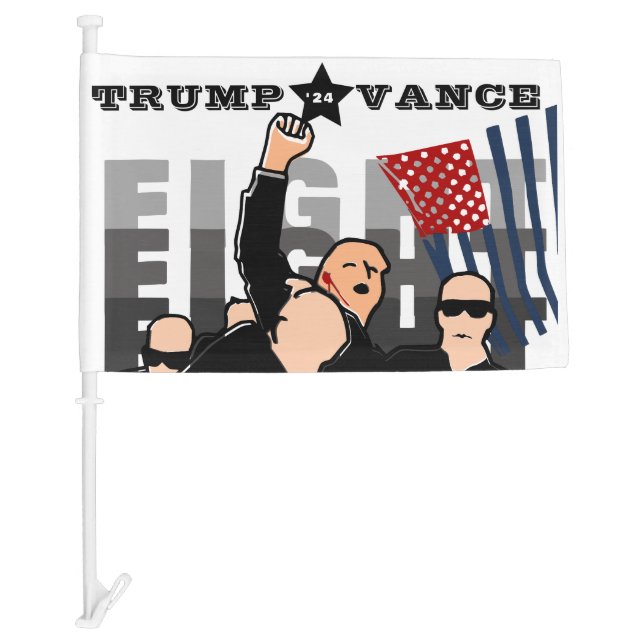 FIGHT FIGHT FIGHT FOR AMERICA CAR FLAG (Front)