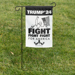 FIGHT FIGHT FIGHT FOR AMERICA GARDEN FLAG