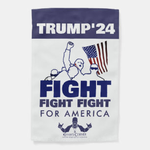 FIGHT FIGHT FIGHT FOR AMERICA GARDEN FLAG