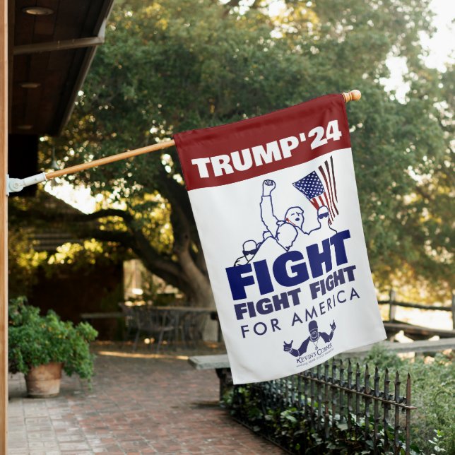 FIGHT FIGHT FIGHT FOR AMERICA HOUSE FLAG (In SItu)