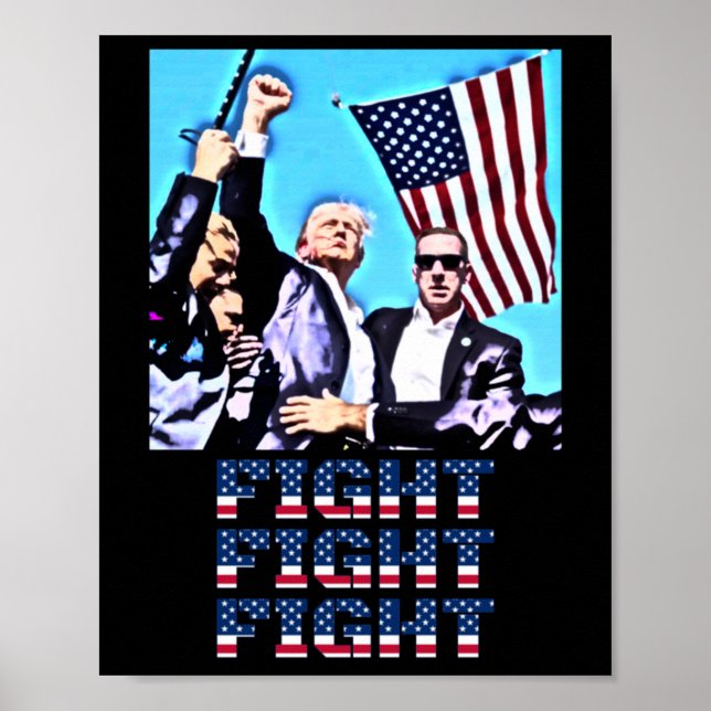 Fight Fight Fight Rally Fist Pump  Poster (Front)