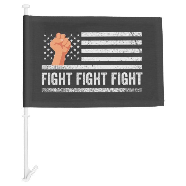 Fight Fight Fight Trump American Flag Patriotic  (Front)