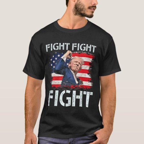 Fight Fight Fight Trump Signals To Americans To Fi T_Shirt