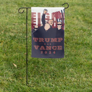 FIGHT FIGHT FIGHT Trump Vance 2024 Garden Flag