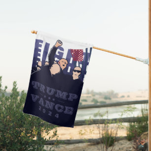 FIGHT FIGHT FIGHT Trump Vance 2024 House Flag