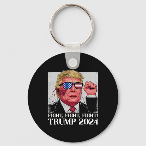 Fight Fight Fight Trutrump 2024 Pennsylvania Rally Keychain