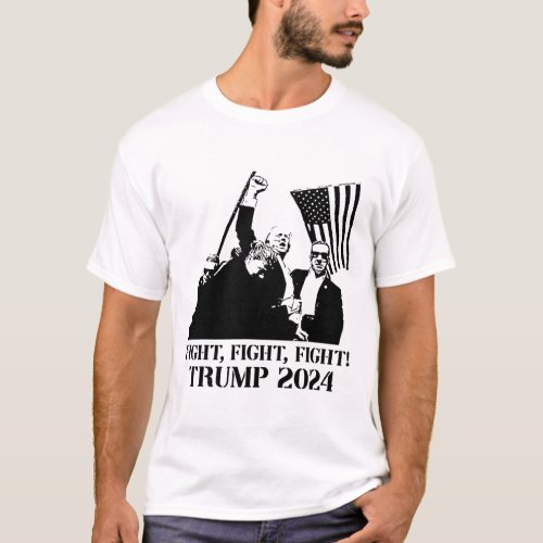 Fight Fight Trump 2024 Pennsylvania Rally Patriot T_Shirt