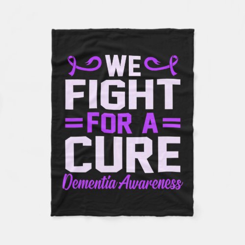 Fight For A Cure Dementia Awareness Alzheimerheime Fleece Blanket