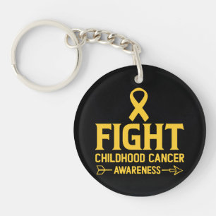 Fight For Childhood Cancer Awareness Keychain