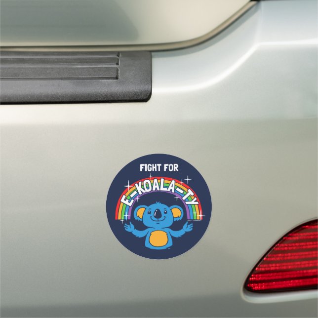 Fight For E-Koala-Ty Car Magnet (In Situ)