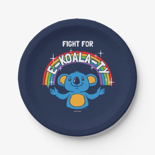 Fight For E_Koala_Ty Paper Plates