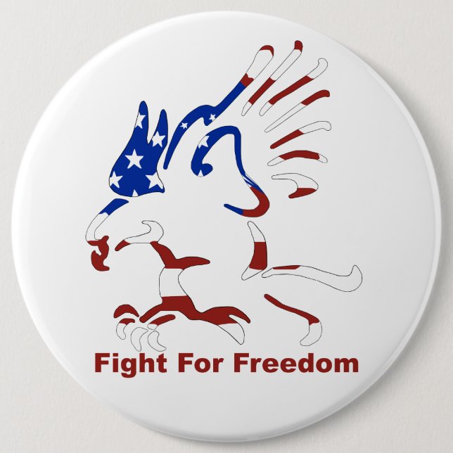 Fight For Freedom Eagle Button (Front)