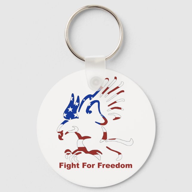 Fight For Freedom Eagle Keychain (Front)