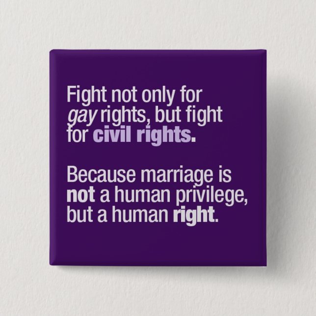 Fight for Gay Rights Button (Front)