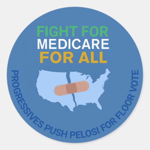 Fight for Medicare for All Classic Round Sticker