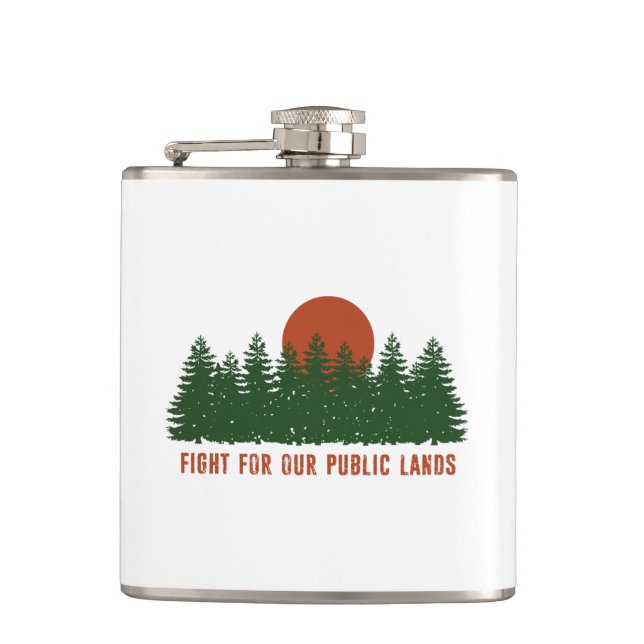 Fight For Our Public Lands Flask (Front)
