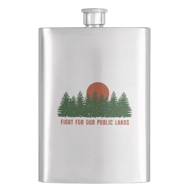 Fight For Our Public Lands Flask (Front)