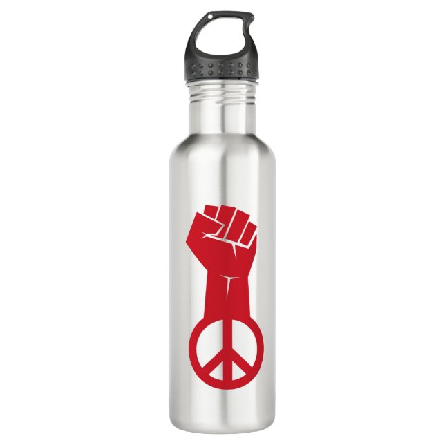 Fight For Peace Stainless Steel Water Bottle (Front)
