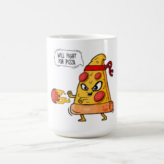 Fight for pizza coffee mug