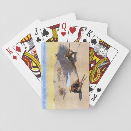 Fight for the Water Hole by Frederic Remington Poker Cards