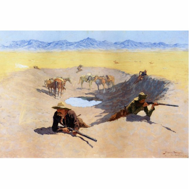 Fight for the Water Hole ~ Frederic Remington Cutout (Front)