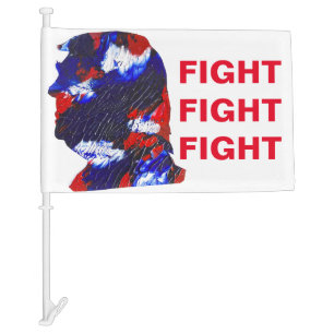 FIGHT for TRUMP car flag
