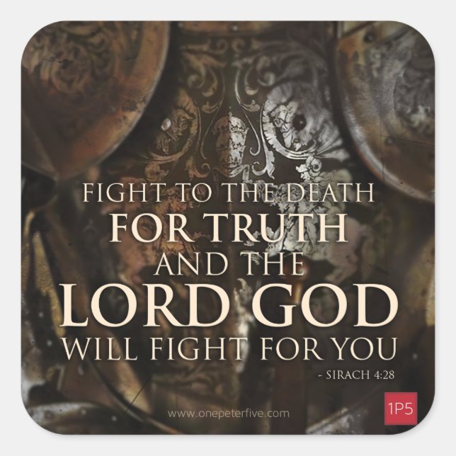 Fight For Truth Square Sticker (Front)