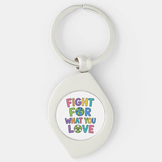 Fight For What You Love Nuclear Power Future Keychain (Front)