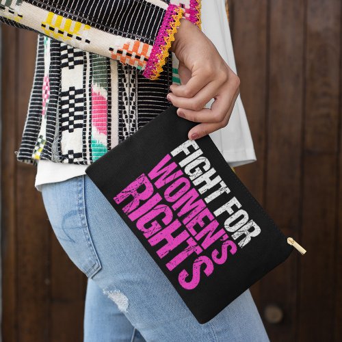 Fight for Womens Rights Bold Feminist Accessory Pouch