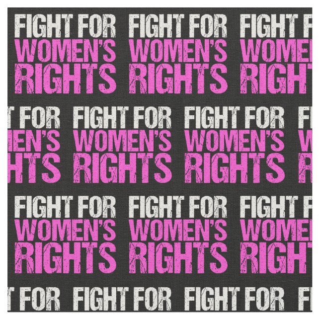 Fight for Women's Rights Fabric (Close Up)
