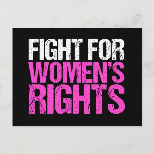 Fight for Womens Rights Postcard