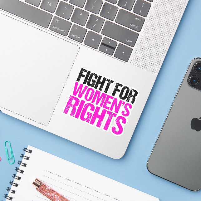 Fight for Women's Rights Pro Choice Laptop Sticker (Laptop w/ iPhone)