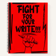 Fight For Your Write Fun Puns Journal notebook