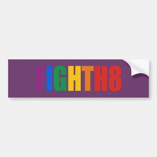 Fight H8 Bumper Sticker
