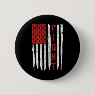 Fight Heart Disease Awareness Month Vintage Americ Button