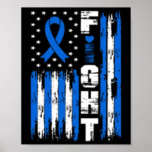 Fight Hydrocephalus Awareness Patriotic USA Americ Poster