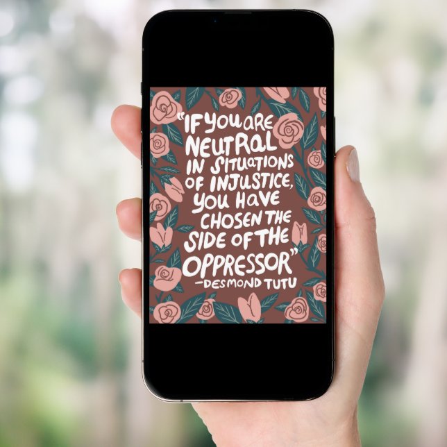 Fight Injustice Desmond Tutu Quote  Poster (Front Digital)