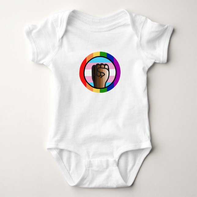 Fight Injustice Embrace Equality Baby Bodysuit (Front)