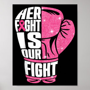 Fight is Fight Breast Cancer Awareness Boxing Poster
