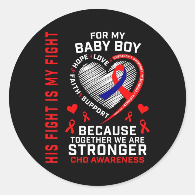 Fight Is My Fight Ba  Classic Round Sticker (Front)