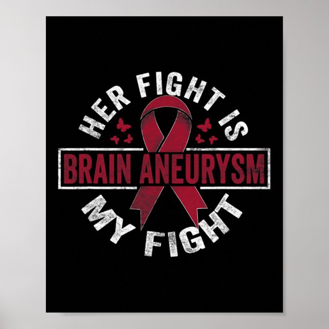 Fight Is My Fight Brain Aneurysm Awareness 2  Poster (Front)