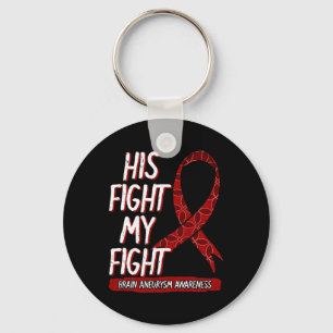 Fight Is My Fight Brain Aneurysm Awareness Fighter Keychain