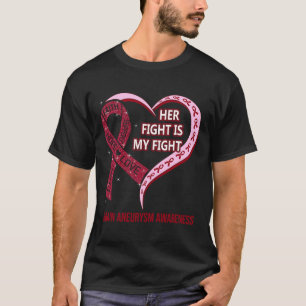 Fight Is My Fight Brain Aneurysm Awareness Ribbon T-Shirt