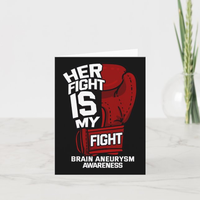 Fight Is My Fight Brain Aneurysm Awareness Support Card (Front)