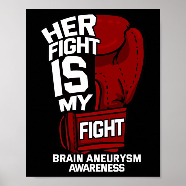 Fight Is My Fight Brain Aneurysm Awareness Support Poster (Front)