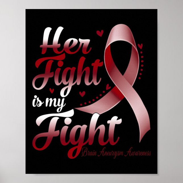 Fight Is My Fight Brain Aneurysm Awareness Warrior Poster (Front)